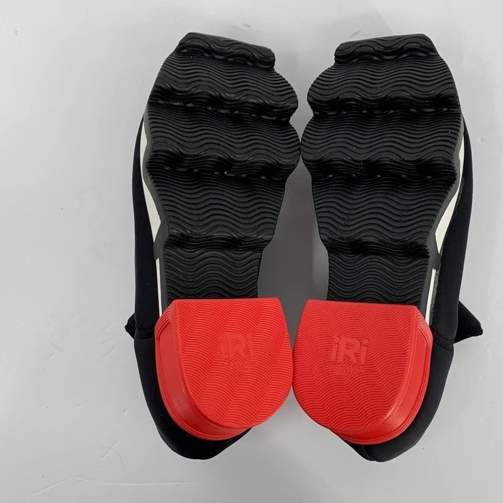 IRI NYC Wes Neoprene slip-on sneaker shoe black red heel comic new 34.5 4.5 4
